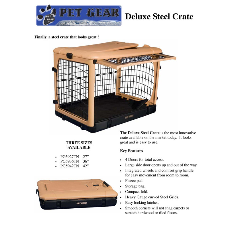 Pet Gear Deluxe Pet Crate & Reviews Wayfair